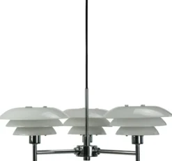 Best Dyberg Larsen DL20 Lysekrone Ø50 cm, Opal/Krom