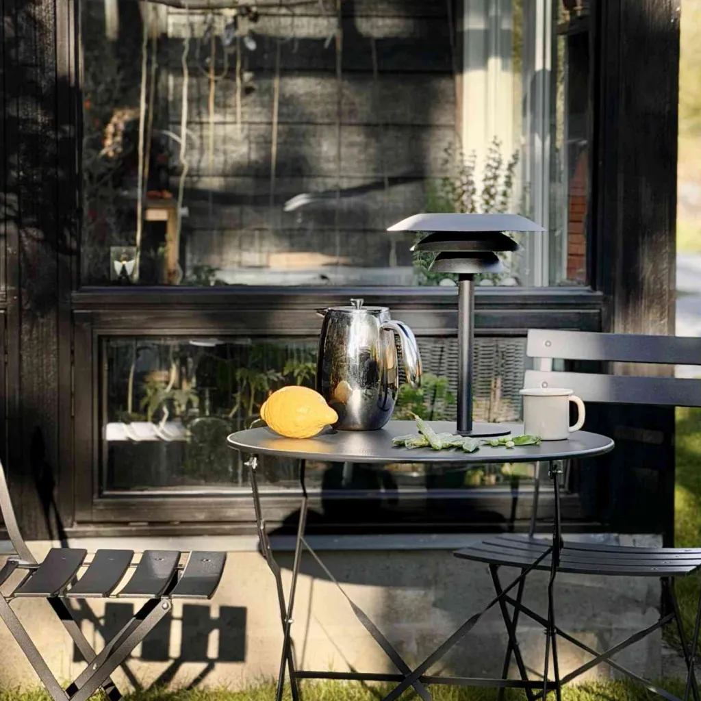 Hot DL25 Solar Trådløs Bordlampe LED H35 cm, Sort Udendørs Bordlamper|Lamper Til Haven Og Terrassen