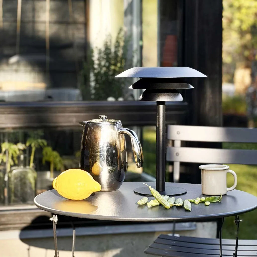 Hot DL25 Solar Trådløs Bordlampe LED H35 cm, Sort Udendørs Bordlamper|Lamper Til Haven Og Terrassen