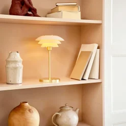 Clearance Dyberg Larsen DL20 Trådløs Bordlampe LED H30 cm, Opal/Messing