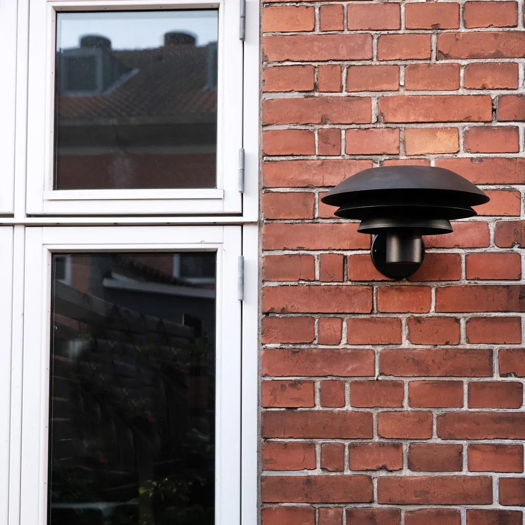 New DL20 Udendørs Væglampe 20 cm, Sort Lamper Til Haven Og Terrassen|Udendørs Væglamper