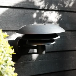 New DL20 Udendørs Væglampe 20 cm, Sort Lamper Til Haven Og Terrassen|Udendørs Væglamper