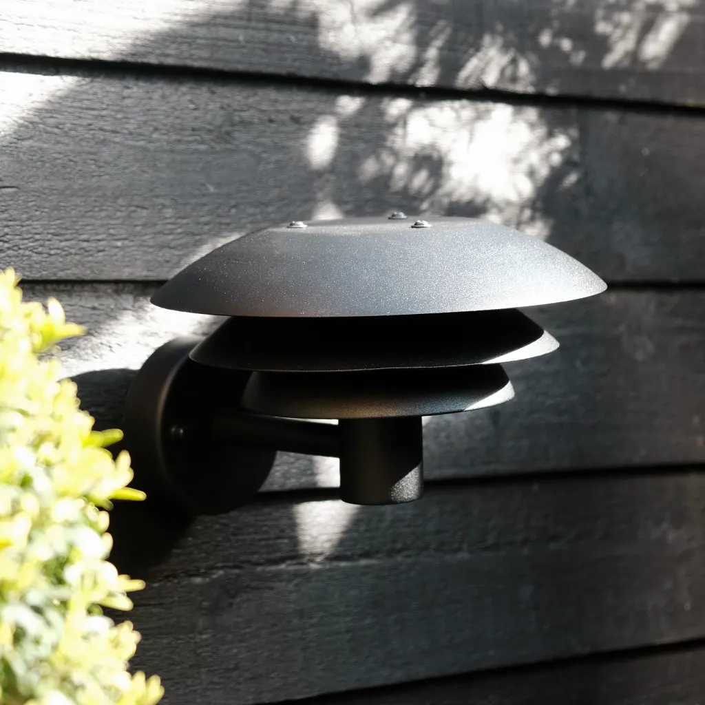 New DL20 Udendørs Væglampe 20 cm, Sort Lamper Til Haven Og Terrassen|Udendørs Væglamper