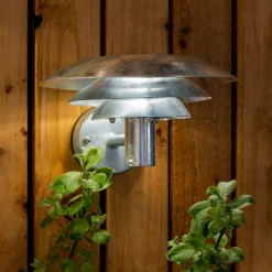 Discount Dyberg Larsen DL25 Udendørs Væglampe 25 cm, Galvaniseret Stål