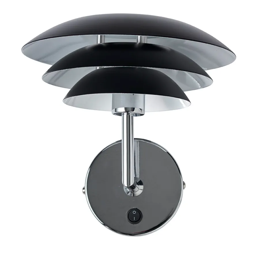 Sale Dyberg Larsen DL20 Væglampe 20 cm, Sort/Krom