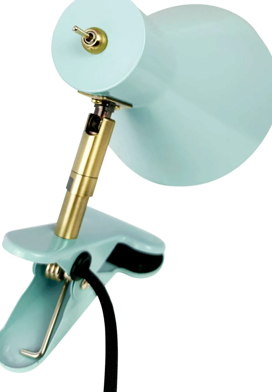Sale Dyberg Larsen Klemmelampe Sleep 17 cm, Mint/Antik Messing