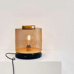 Clearance Nantes Bordlampe H35 cm, Messing/Marmor Lamper Til Kontoret|Lamper Til Soveværelset