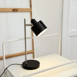 Online Dyberg Larsen Ocean Bordlampe H43, Sort/Børstet Stål