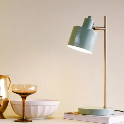 Clearance Dyberg Larsen Ocean Bordlampe H43 cm, Oliven/Messing
