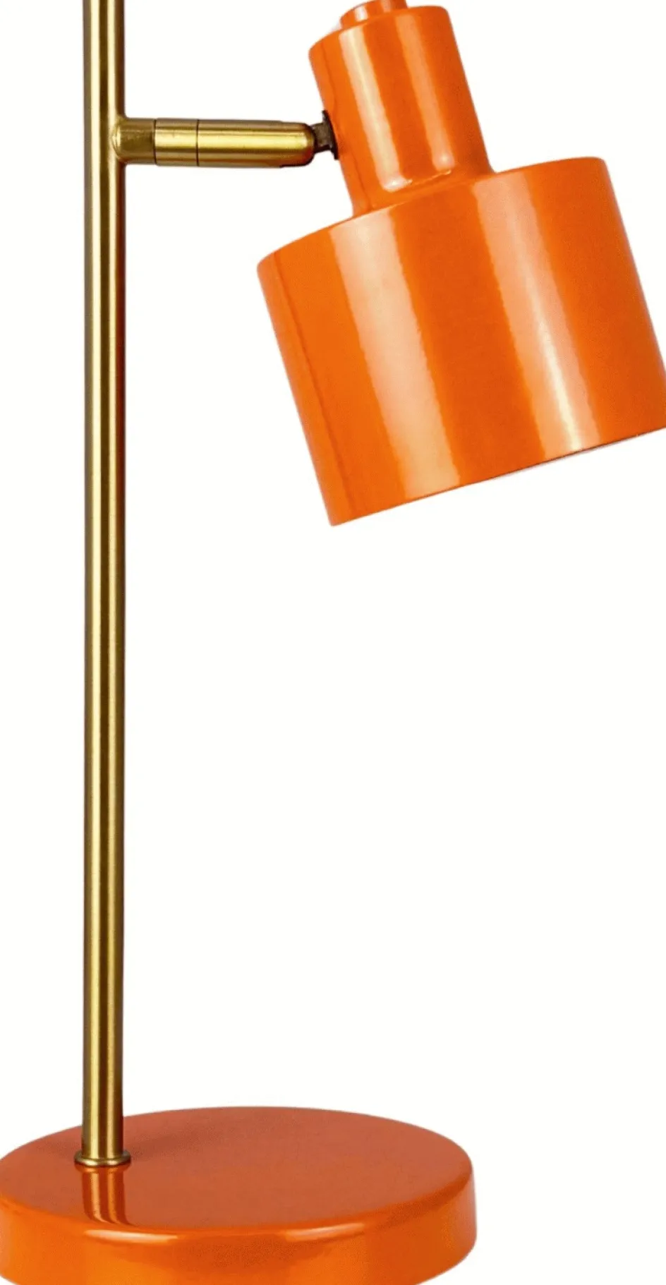 Hot Dyberg Larsen Ocean Trådløs Bordlampe Mini LED H28 cm, Orange/Messing