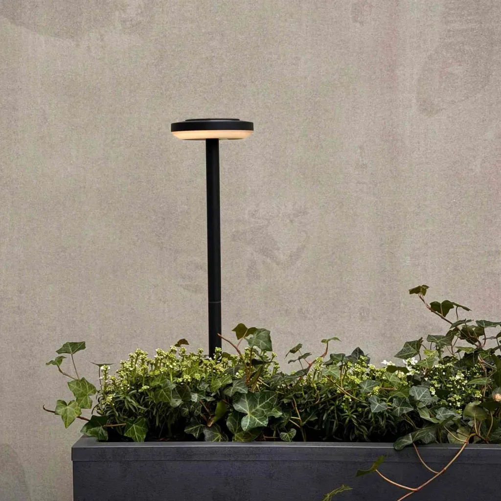 Clearance Otera Solar Bedlampe LED H50 cm, Sort Lamper Til Haven Og Terrassen|Solcellelamper