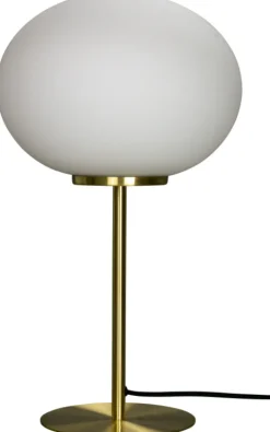 New Dyberg Larsen Queen Bordlampe H50 cm, Hvid/Messing