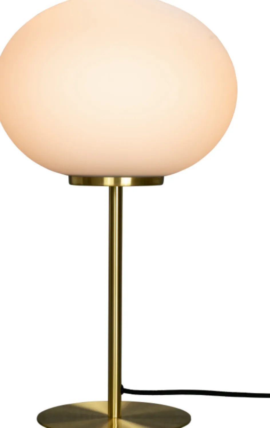 New Dyberg Larsen Queen Bordlampe H50 cm, Hvid/Messing