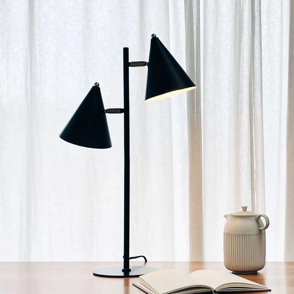 Dyberg Larsen Lamper Til Kontoret|Lamper Til Soveværelset > Rouen Bordlampe H64 cm, Sort