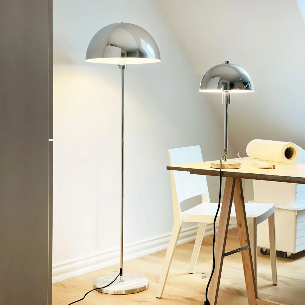 Discount Stockholm Bordlampe H40,5 cm, Krom/Marmor Bordlamper