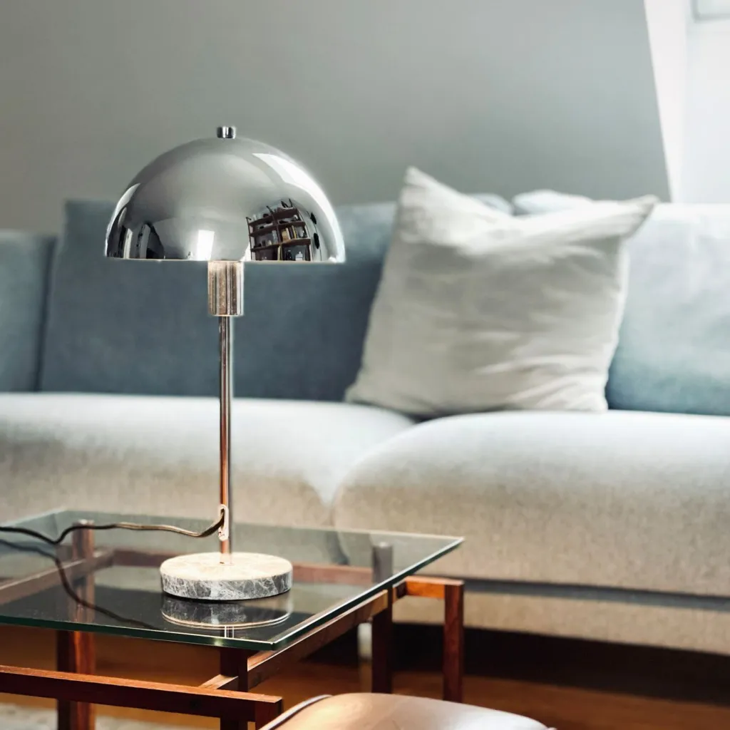 Discount Stockholm Bordlampe H40,5 cm, Krom/Marmor Bordlamper