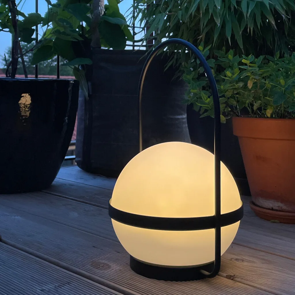 Dyberg Larsen Lamper Til Kontoret|Lamper Til Soveværelset > Summer Solar Bordlampe LED H36 cm, Sort/Hvid