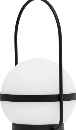 Dyberg Larsen Udendørs Bordlamper|Lamper Til Haven Og Terrassen > Summer Trådløs Lanterne LED 2 stk. H18,5 cm, Hvid/Sort