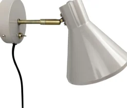 New Dyberg Larsen Væglampe Sleep 17 cm, Beige/Antik Messing