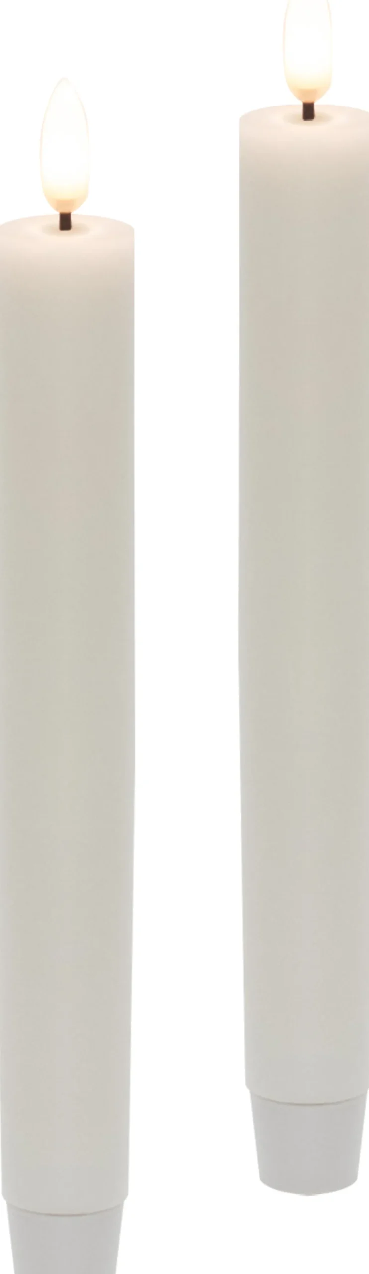 Eledea Stearinlys|Led Stearinlys > Kronelys LED 2 stk. ?2,3xH20,5 cm, Off White