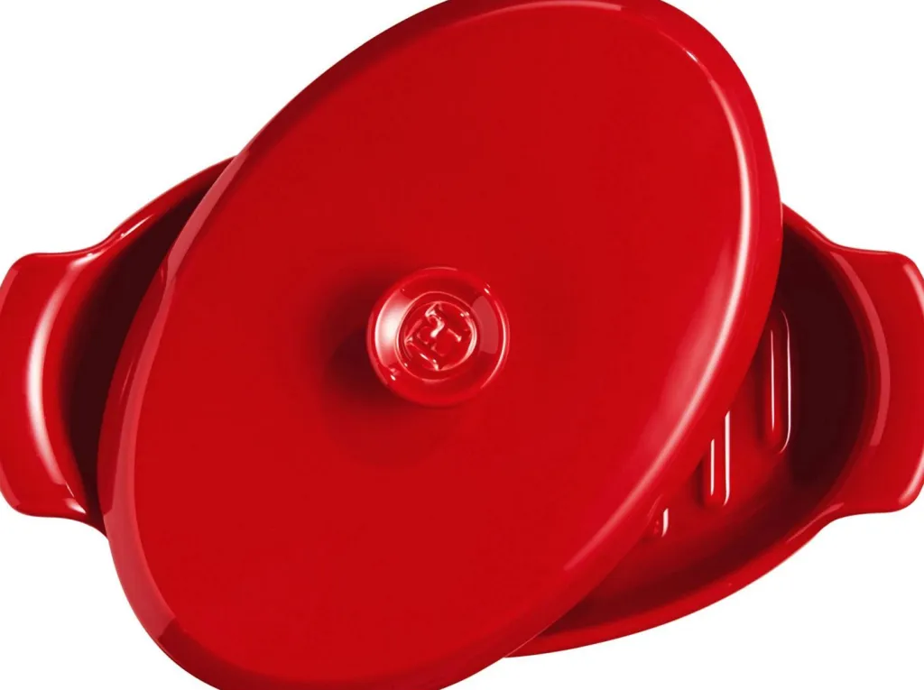 Emile Henry Gryder Og Kasseroller > Stegegryde 17,5x30,5, Rød