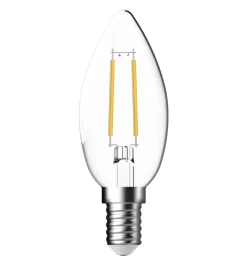 Outlet C35 Pære LED E14 4,2W/470lm Dæmpbar, Klar E14 Led-Pærer