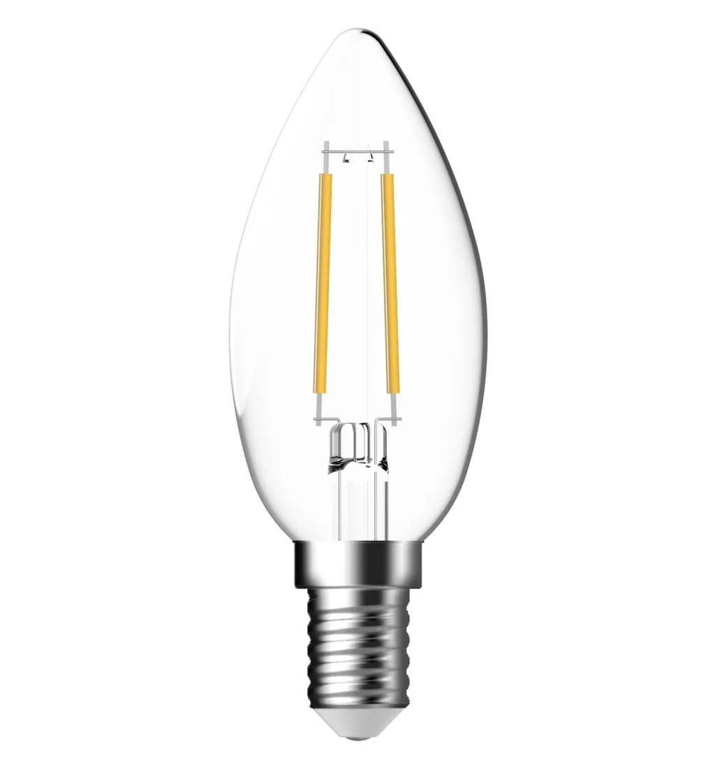 Outlet C35 Pære LED E14 4,2W/470lm Dæmpbar, Klar E14 Led-Pærer