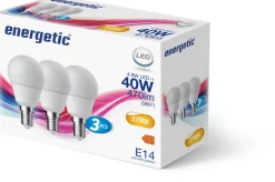 Sale Pære LED E14 4,9W/470lm 3 stk, Frostet E14 Led-Pærer