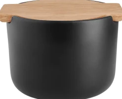 Sale Nordic Kitchen Saltkar m. Låg Ø10,5 cm, Sort Salt Og Peber|Salt Og Peber