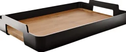 New Nordic Kitchen Serveringsbakke 50 cm, Sort/Bambus Serveringsbakker|Stue
