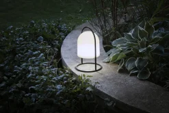 New Solcellelanterne , Sort/Stål Lamper Til Haven Og Terrassen|Solcellelamper