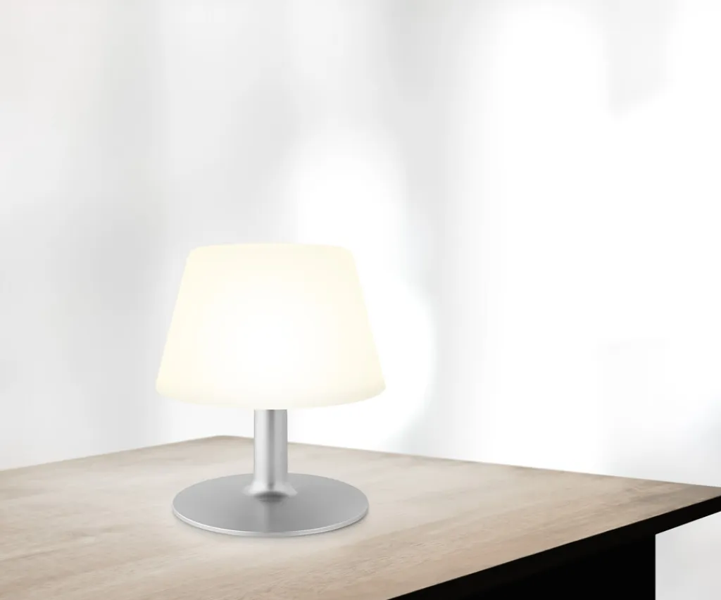 New SunLight Loungelampe H, Hvid/Stål Udendørs Bordlamper|Lamper Til Haven Og Terrassen