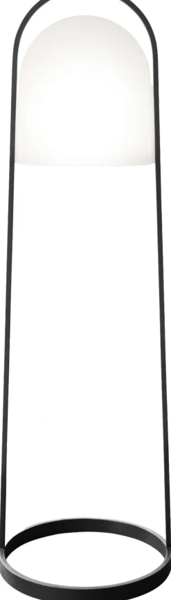 Online SunLight Solcellelanterne H100 cm, Hvid/Sort Lamper Til Haven Og Terrassen|Solcellelamper