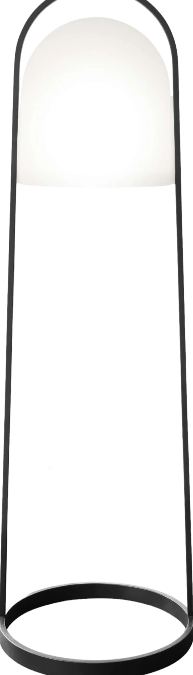 Online SunLight Solcellelanterne H100 cm, Hvid/Sort Lamper Til Haven Og Terrassen|Solcellelamper