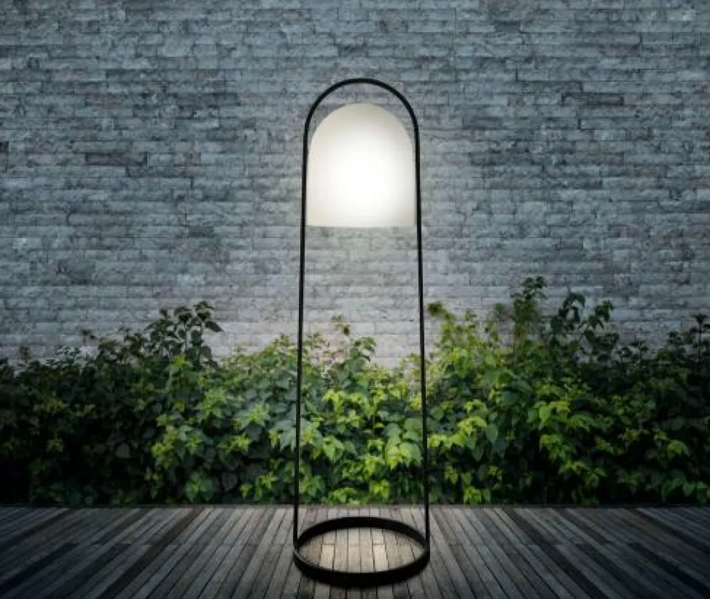 Online SunLight Solcellelanterne H100 cm, Hvid/Sort Lamper Til Haven Og Terrassen|Solcellelamper