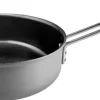 Hot Grey Line Sauterpande m. Keramisk Slip-Let Belægning Ø24 cm, Grå Pander