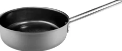 Hot Grey Line Sauterpande m. Keramisk Slip-Let Belægning Ø24 cm, Grå Pander