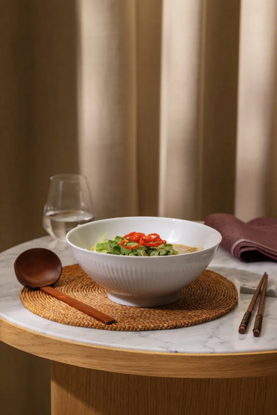 Eva Trio Legio Nova Ramen-skål , Hvid