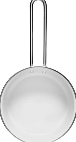 Clearance White Line Kasserolle m. Keramisk Slip-Let Belægning 16 cm/1,8 L, Hvid Recycled Stål Gryder Og Kasseroller