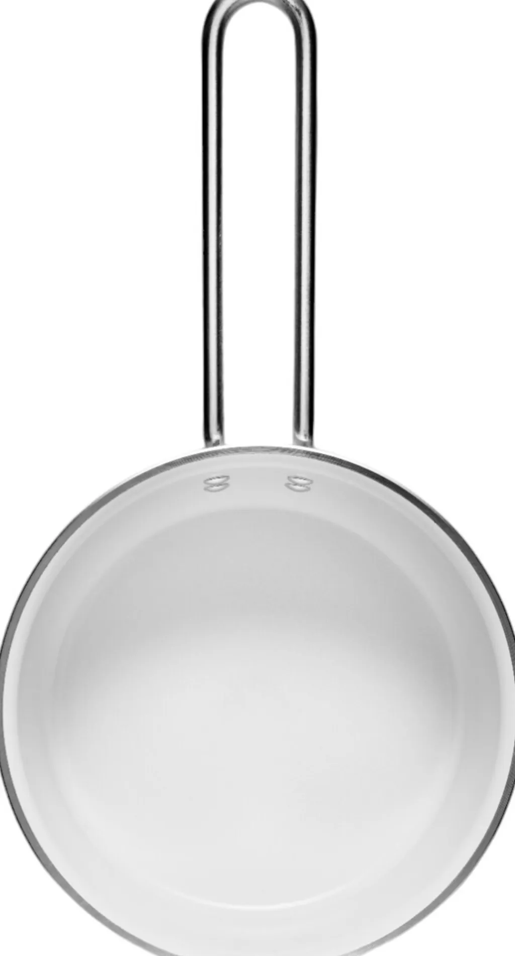Clearance White Line Kasserolle m. Keramisk Slip-Let Belægning 16 cm/1,8 L, Hvid Recycled Stål Gryder Og Kasseroller