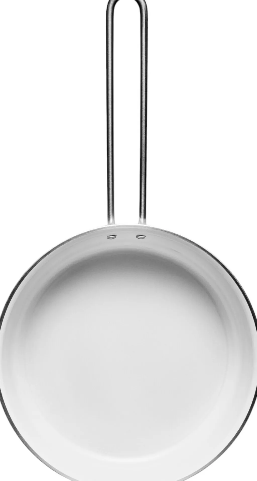 Eva Trio Pander > White Line Sauterpande m. Keramisk Slip-Let Belægning 24 cm, Hvid Recycled Stål