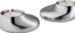 Clearance Eva Solo Mellow Fyrfadsstage 2 stk. H4 cm, Rustfrit Stål