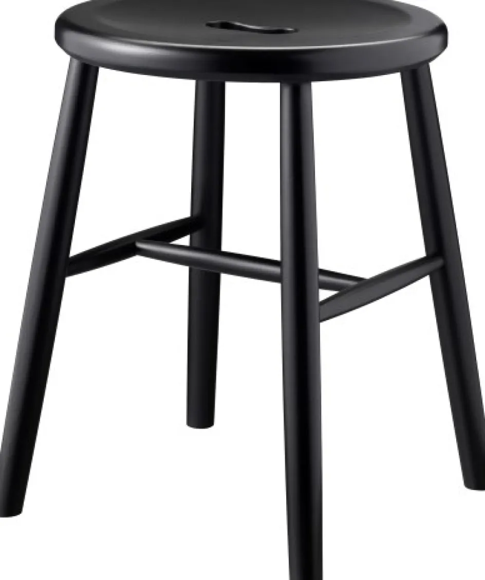 Hot FDB Møbler J27 Skammel H45,5 cm, Sort