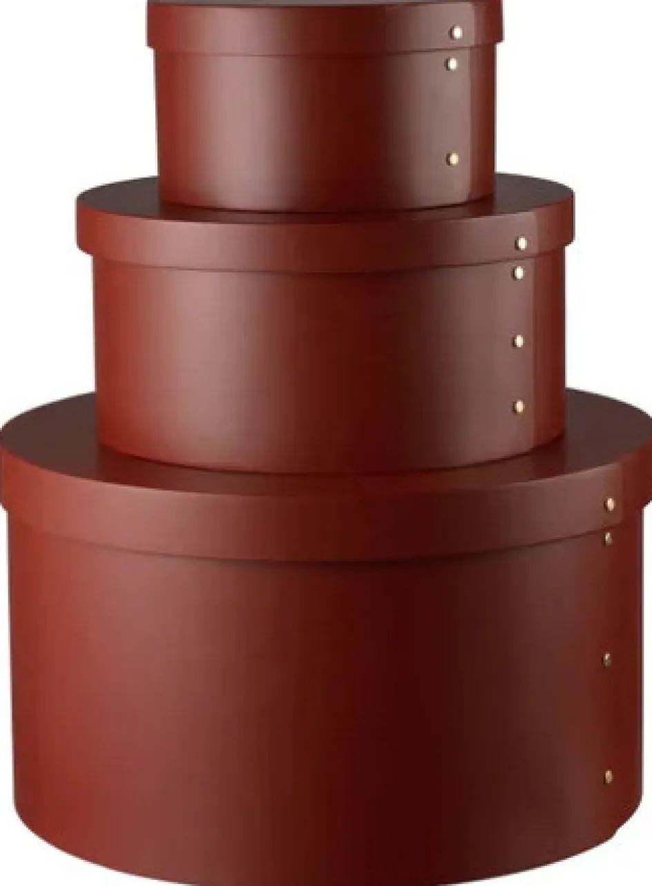 Outlet FDB Møbler X3 Drejø Opbevaringsboks , Oxide Red