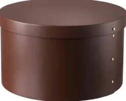 Clearance FDB Møbler X3 Drejø Opbevaringsboks , Chocolate Brown