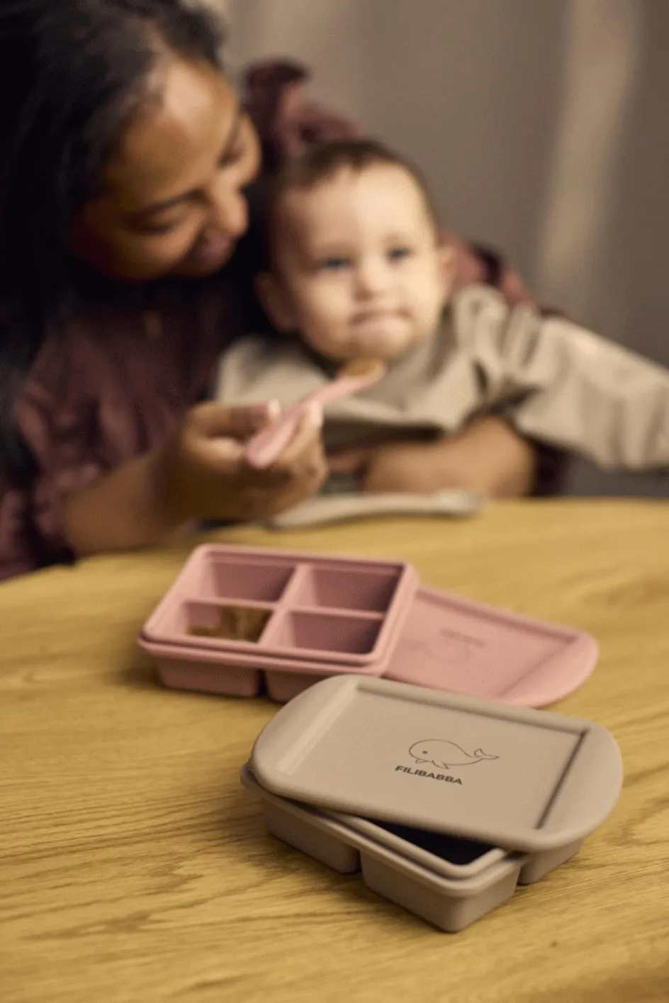 Outlet FILIBABBA Frysebakke t. Babymad 2 stk. 65 ml, Rose Mix