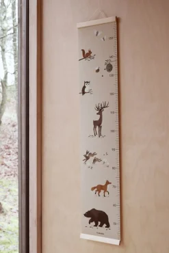 Online Højdemåler Skovens Dyr 128 cm, Beige Børn Børneværelse|Interiør Til Børneværelset