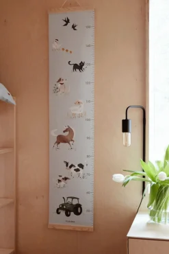 FILIBABBA Stue|Vægdekorationer Og Plakater > Højdemåler Bondegårdsdyr 122 cm, Blå