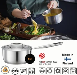 Hot Fiskars All Steel Kasserolle 1,5 L