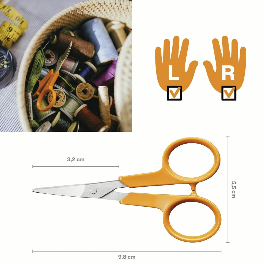 Fiskars Skæreredskaber > Classic Broderisaks 10 cm, Orange